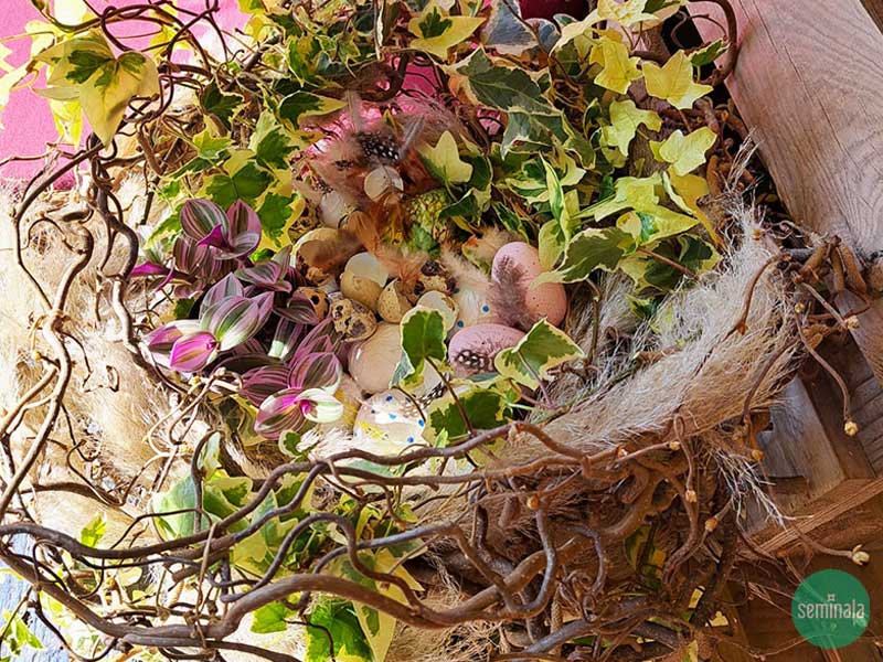 Il nido composizione per le festività pasquali